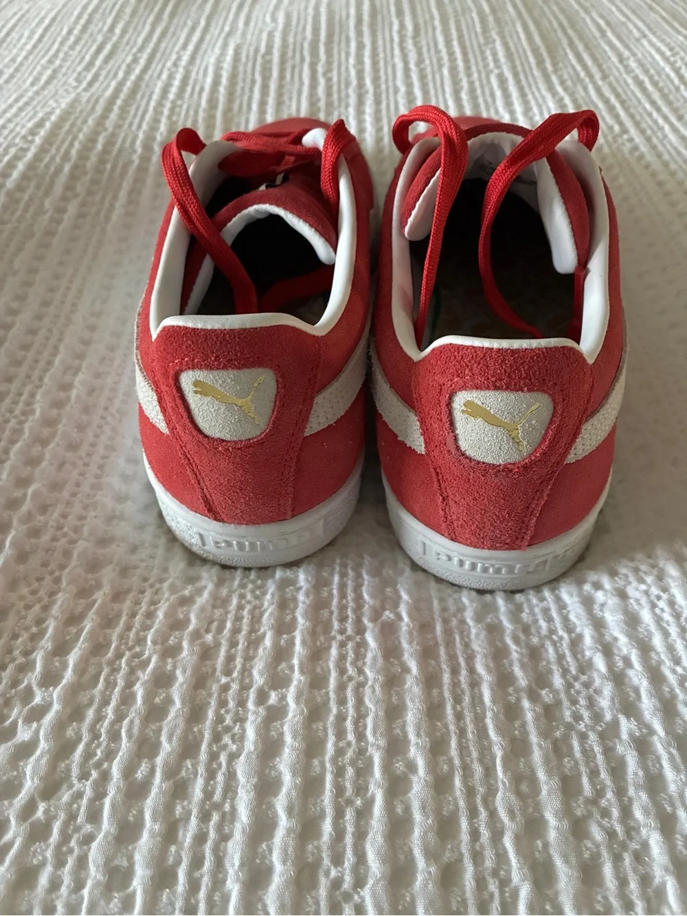 Men’s Puma Suede Sneakers - Red with White